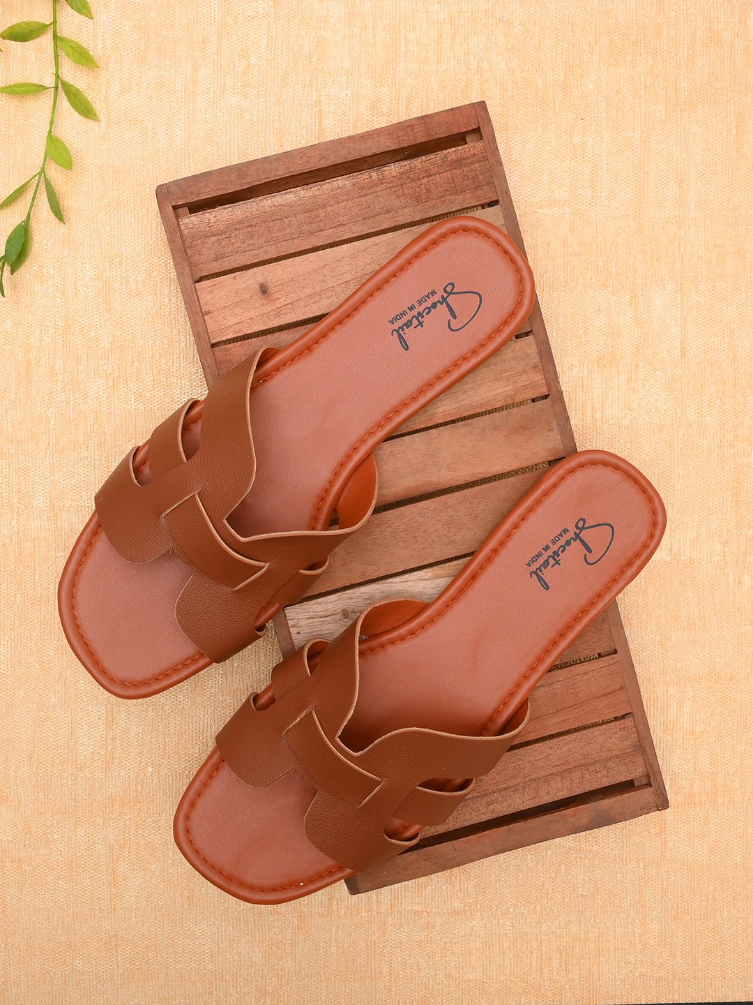 Shoestail Women’s Interwoven Strap Flat Sandals